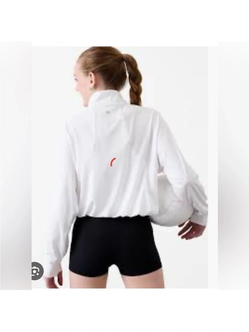 NWT Athleta Girl White Flow With It Popover XXL/16